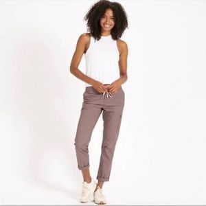 VUORI RIPSTOP THE RISE AND SHINE MAUVE DRAWSTRING PANTS SIZE XL NWOT